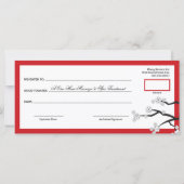 Witte Cherry Blossom Flowers Zen Gift Certificate (Achterkant)
