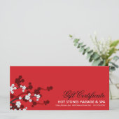 Witte Cherry Blossom Flowers Zen Gift Certificate (Staand voorkant)