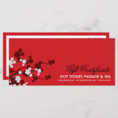 Witte Cherry Blossom Flowers Zen Gift Certificate (Voorkant / Achterkant)