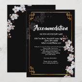 Witte Cherry Blossom &golde ruimte Kaart (Voorkant / Achterkant)