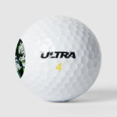 Witte Cherry Blossom Green Leaves Golfballen (Logo)