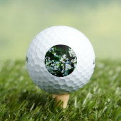 Witte Cherry Blossom Green Leaves Golfballen (Insitu Shirt)