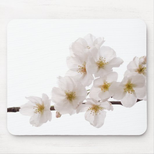Witte Cherry Blossom Muismat (Voorkant)