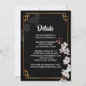 witte Cherry Blossoms & gouden Lijst Behuizing Kaart (Voorkant)