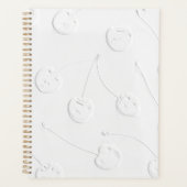 Witte Cherrys op witte achtergrond - gewoon wit Planner (Voorkant)