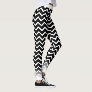 Witte Chevron op je kol. Leggings