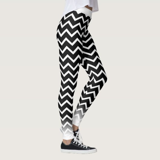 Witte Chevron op je kol. Leggings (Rechts)