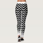 Witte Chevron op je kol. Leggings (Achterkant)