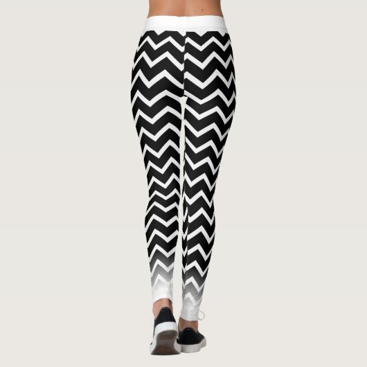 Witte Chevron op je kol. Leggings (Achterkant)