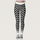 Witte Chevron op je kol. Leggings (Voorkant)