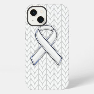 Witte Chevrons Brei Lint Bewustzijn Print iPhone 13 Hoesje