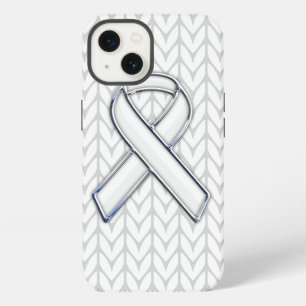 Witte Chevrons Brei Lint Bewustzijn Print iPhone 13 Hoesje