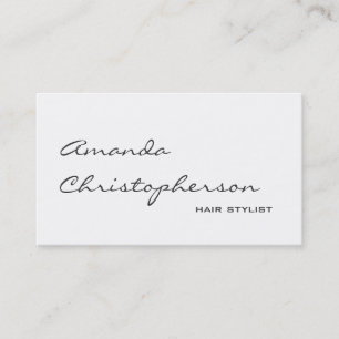 Witte Chic Handschrift Hair Stylist Visitekaartje