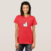 Witte Chicken Dames T-shirt (Voorkant volledig)