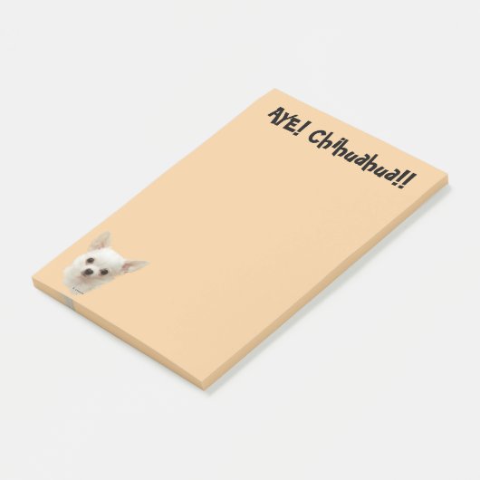 Witte Chihuahua, Aye Chihuahua Post-it® Notes (Schuin)