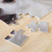 Witte Chihuahua likkende lippen Legpuzzel (Zijkant)