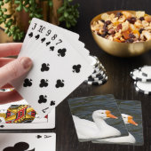 Witte Chinese gans Speelkaarten (Insitu)