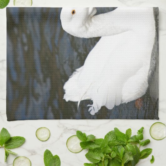 Witte Chinese gans Theedoek (Gevouwen)