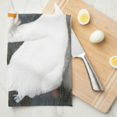 Witte Chinese gans Theedoek (Quarter Fold)