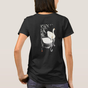 Witte Chinese ganzen zwemmen langs riet Chinese ku T-shirt