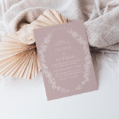 Witte Chinoiserie Bloemenbruiloft Kaart