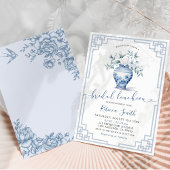 Witte Chinoiserie Gemberpot Bruiloft Luncheon Kaart