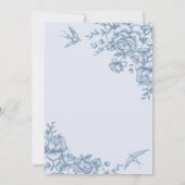 Witte Chinoiserie Gemberpot Bruiloftslunch Kaart (Achterkant)