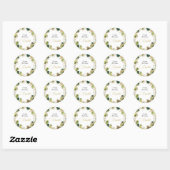 Witte chique namaak goud ronde sticker (Vel)