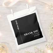 Witte chique typografie minimalist Dank u bruiloft Bedankzakje (Geknipt)