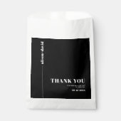 Witte chique typografie minimalist Dank u bruiloft Bedankzakje (Voorkant)