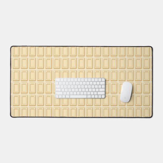 Witte chocolaatstaaf bureaumat (Keyboard & Muis)