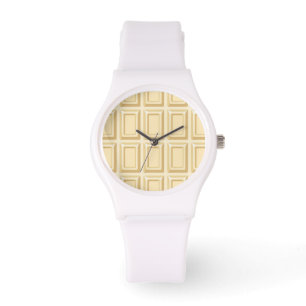 Witte chocolaatstaaf horloge