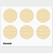 Witte chocolaatstaaf ronde sticker (Vel)