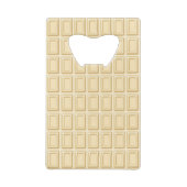 Witte chocolaatstaaftextuur creditkaart flessenopener (Achterkant)