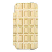 Witte chocolaatstaaftextuur incipio iPhone portemonnee hoesje (Voorkant Agenda)