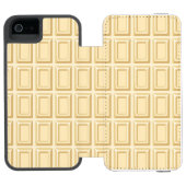 Witte chocolaatstaaftextuur incipio iPhone portemonnee hoesje (Agenda Open)