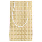 Witte chocolaatstaaftextuur klein cadeauzakje (Voorkant)