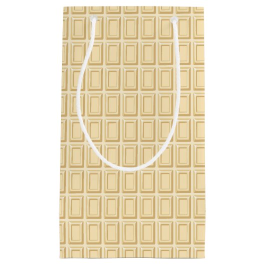 Witte chocolaatstaaftextuur klein cadeauzakje (Voorkant)