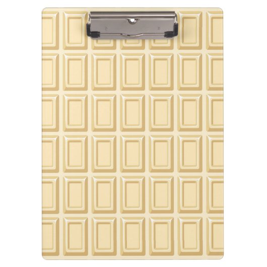 Witte chocolaatstaaftextuur klembord (Voorkant)