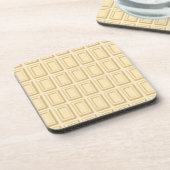 Witte chocolaatstaaftextuur onderzetter (Linkerzijde)