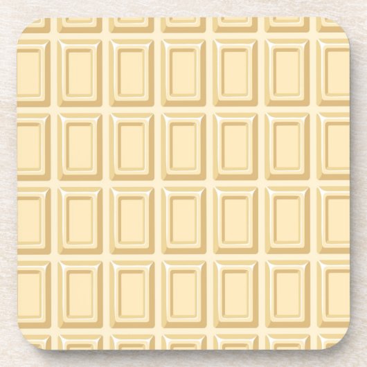 Witte chocolaatstaaftextuur onderzetter (Voorkant)