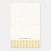 Witte chocolaatstaaftextuur post-it® notes (Voorkant)