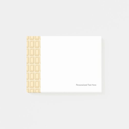 Witte chocolaatstaaftextuur post-it® notes (Voorkant)