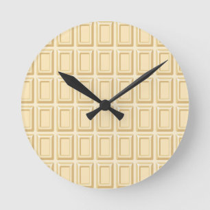 Witte chocolaatstaaftextuur ronde klok