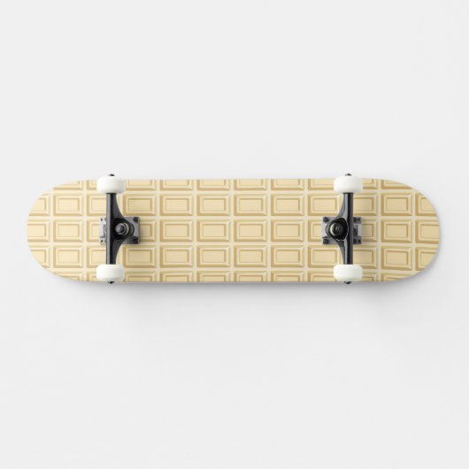 Witte chocolaatstaaftextuur skateboard (Horizontaal)
