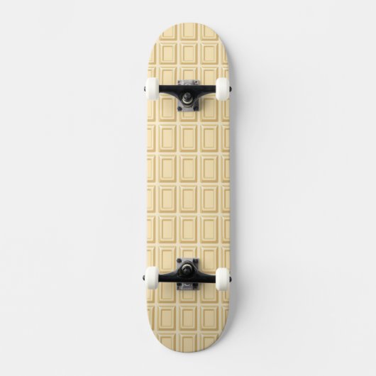 Witte chocolaatstaaftextuur skateboard (Voorkant)