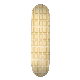 Witte chocolaatstaaftextuur skateboard