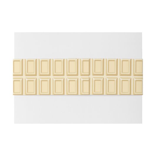 Witte chocolaatstaaftextuur uitnodigingen wikkel (Achterkant Voorbeeld)