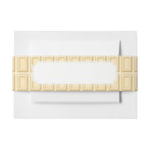 Witte chocolaatstaaftextuur uitnodigingen wikkel (Voorkant Voorbeeld)