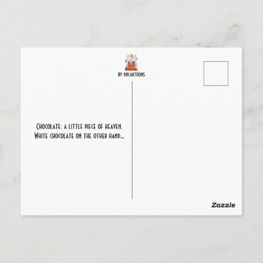 Witte Chocolade Briefkaart (Achterkant)